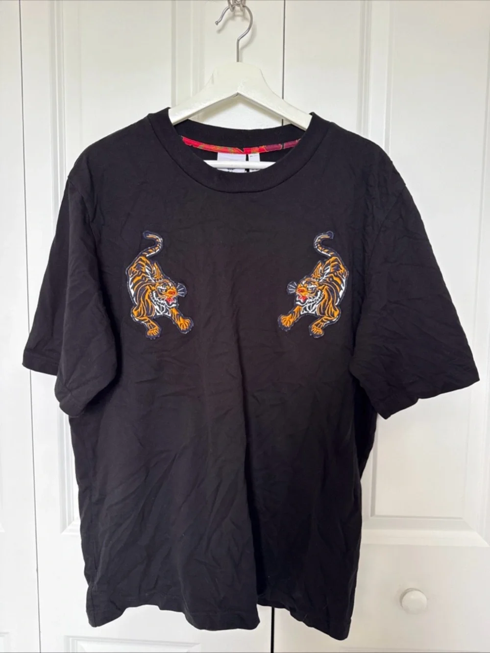 Adidas‎ Embroidered Tiger Patch Mens Medium Black T-Shirt